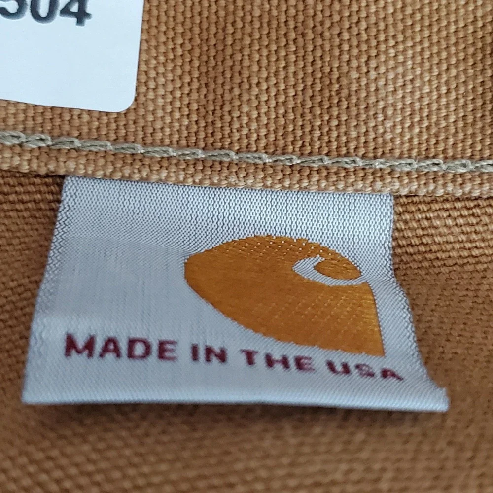 VINTAGE Carhartt Men Pants 40X30 Brown Double Knee Dungaree Made In USA READ